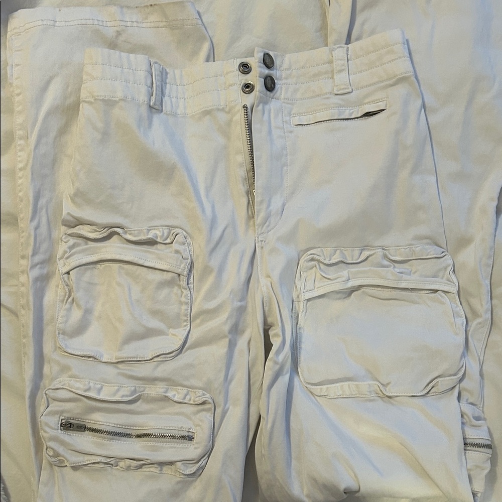 White Cargo Pants